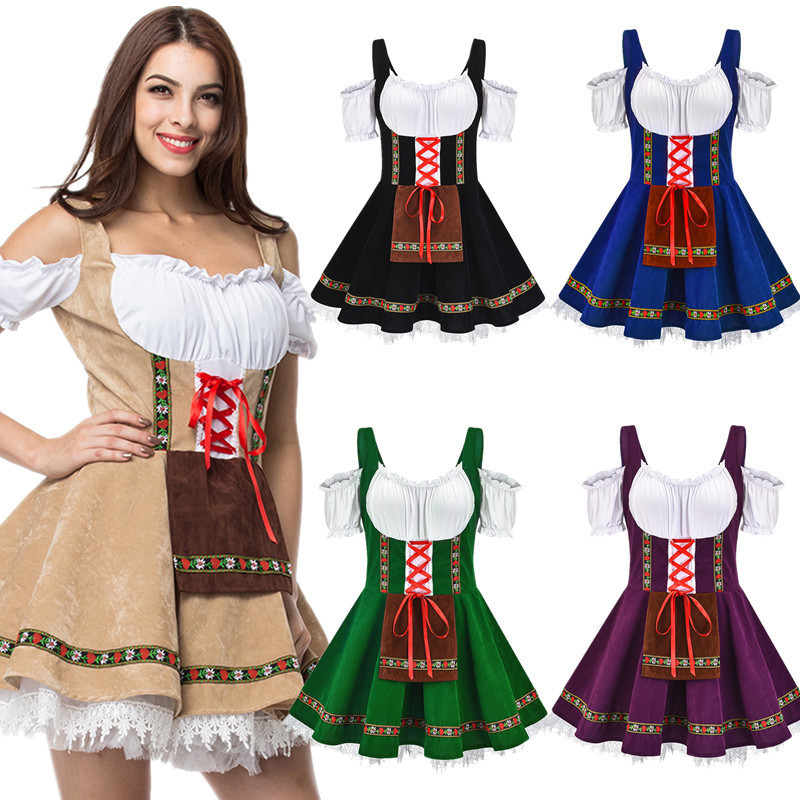 Beer & Wine Downtown - Folk Traditional Oktoberfest Hoilday Dress German