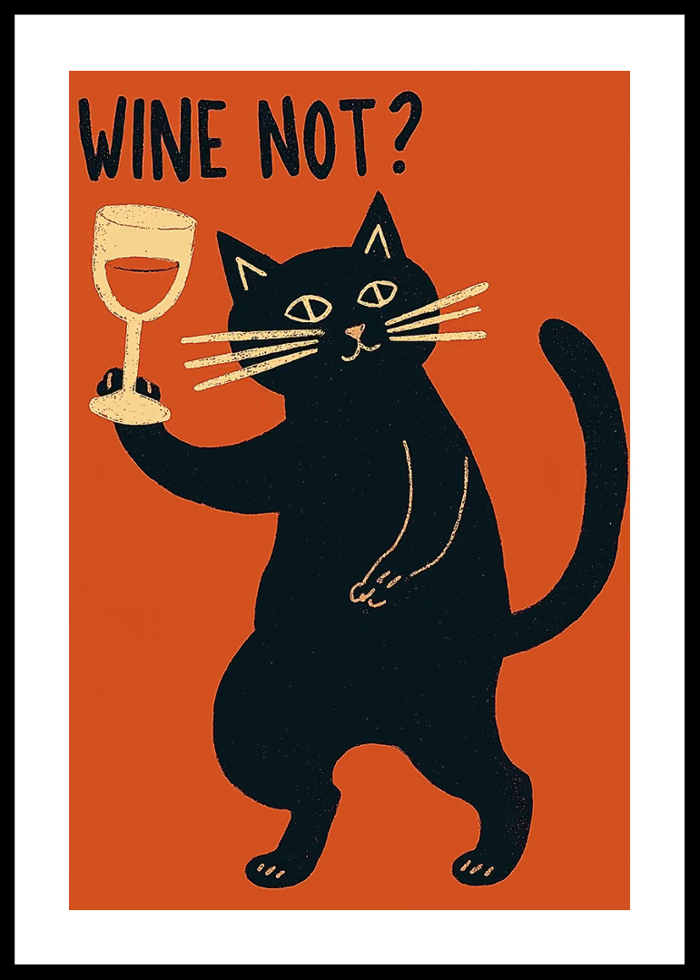 Black Cat Wine Not Funny Canva - огляд і ціна Wine Beer Bar