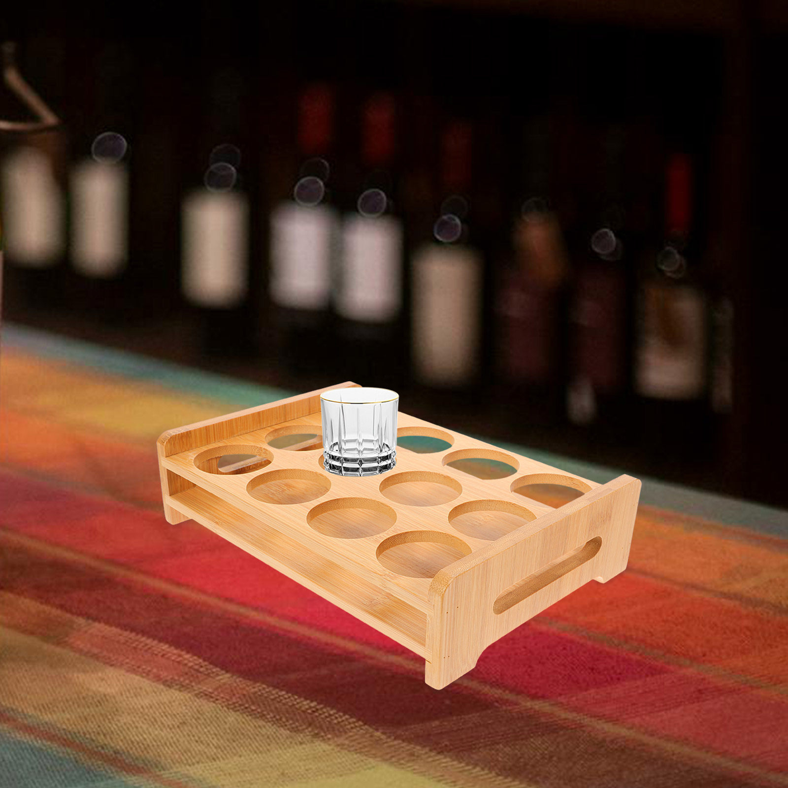 Bamboo Shot Glasses Holder Dis - огляд і ціна Wine Beer Bar