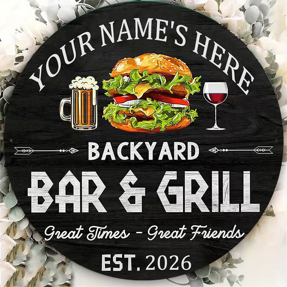 [2D Flat] 1pc Custom Name Roun - огляд і ціна Wine Beer Name