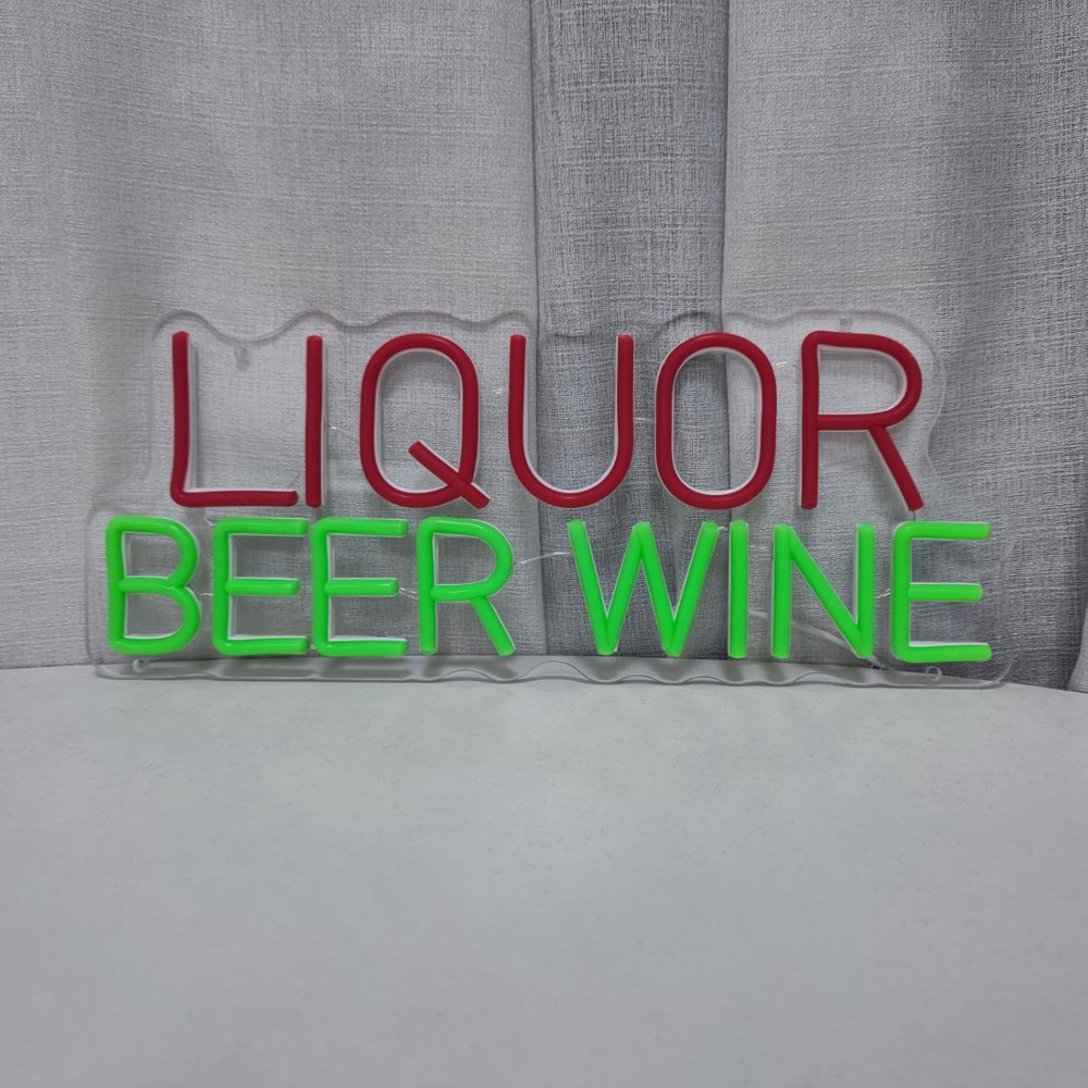 Liquor Beer Wine LED Neon Sign - огляд і ціна Wine Beer Whiskey Year