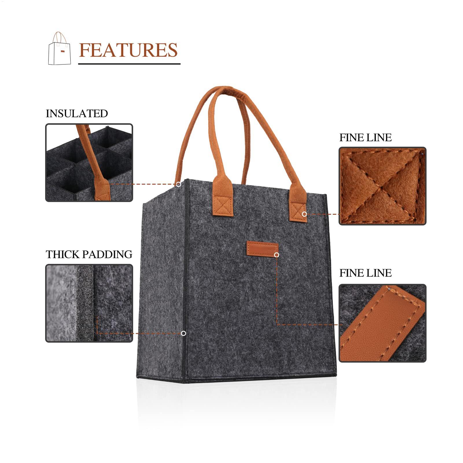 Wine Glass Tote Bag 6 Partitio - огляд і ціна Beer Wine Grocery